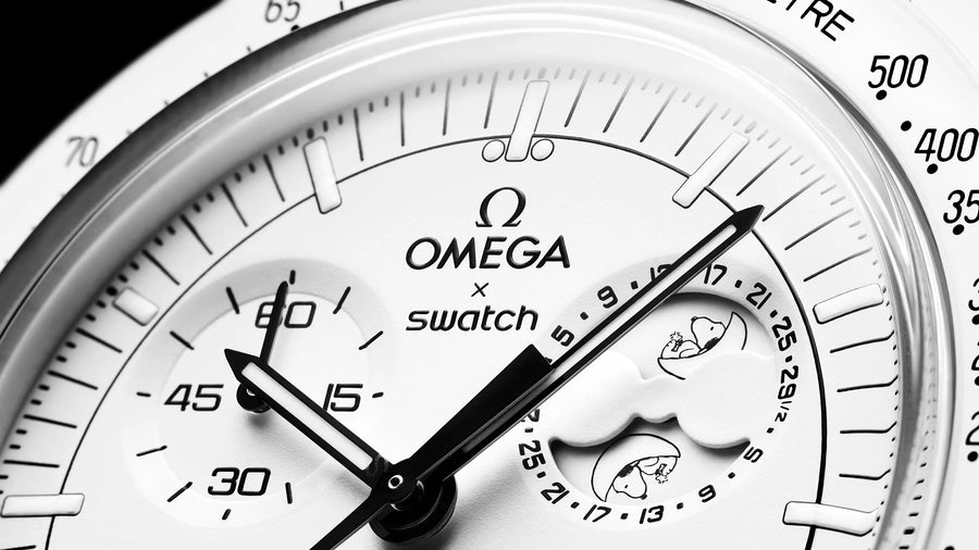 Swatch x Omega Bioceramic Moonswatch Mission To Moonphase Snoopy