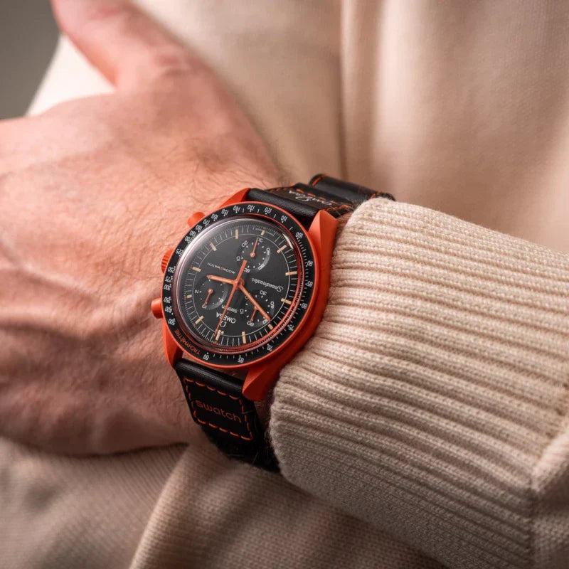 Swatch x Omega Bioceramic Moonswatch Mission On Earth Lava